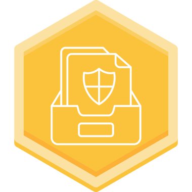 Güvenlik kalkanı simgesinin vektör çizimi