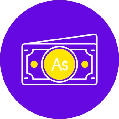 Para için. Web simgesi basit illüstrasyon