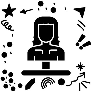 kadın simge vektör illüstrasyonu