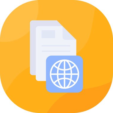 düz biçimli global internet web simgesi