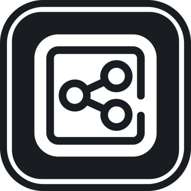 paylaşımlı simge vektör illüstrasyonu