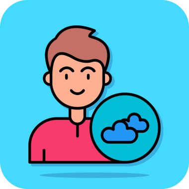 Bulut hesaplama teknolojisi karikatür vektör illüstrasyon grafik tasarımı