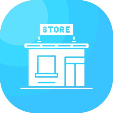 Mağaza. Web simgesi basit illüstrasyon