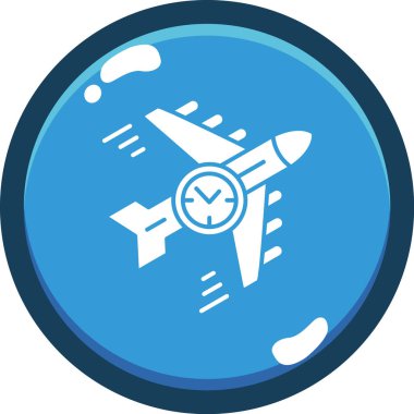 uçağın uçuş vektörü simgesi