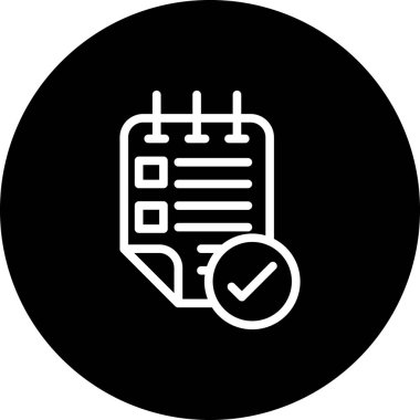 Kontrol listesi. Web simgesi basit illüstrasyon