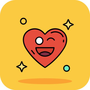 Kalp ikonu. Web için basit bir aşk vektör simgesi çizimi