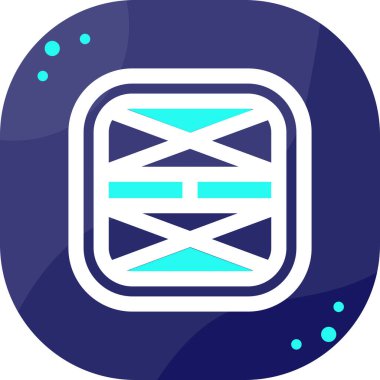 Mavi çizgi davul simgesi beyaz arkaplanda izole edildi. Müzik işareti. müzik aleti sembolü. Mavi daire düğmesi. vektör