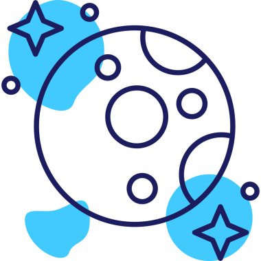 Gezegen. Web simgesi vektör illüstrasyonu