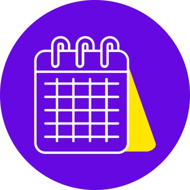 Vektör Takvim Simgesi, vektör illüstrasyonu