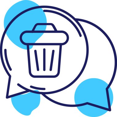 Çöp kutusu. Web simgesi basit illüstrasyon