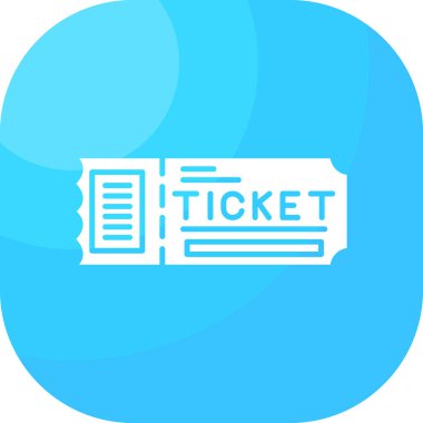 Bilet. Web simgesi basit illüstrasyon