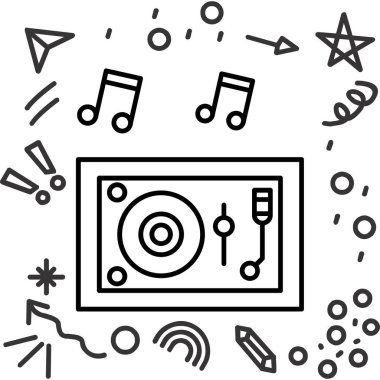 müzik Not vektör çizim