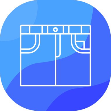 Yüzme havuzunun mavi ve beyaz ikonunun vektör çizimi