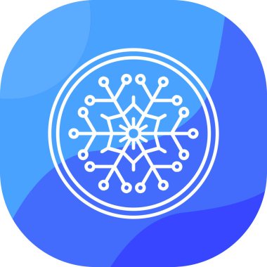 kar Tanesi simgesi vektör çizimi