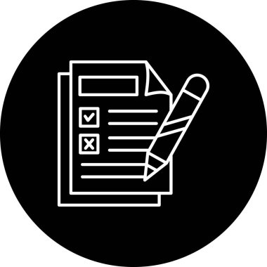 İşaretleme simgesi vektör illüstrasyonunu kontrol et