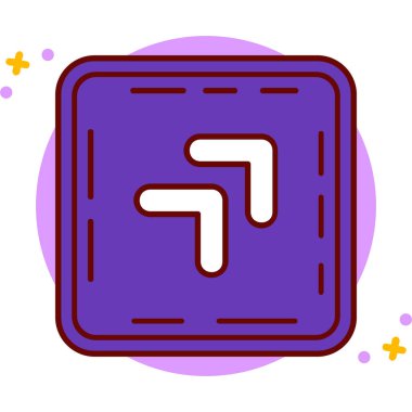 F harfi logo tasarım şablonu elementleri