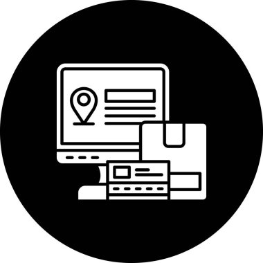 konum haritası simgesi ana hat biçiminde