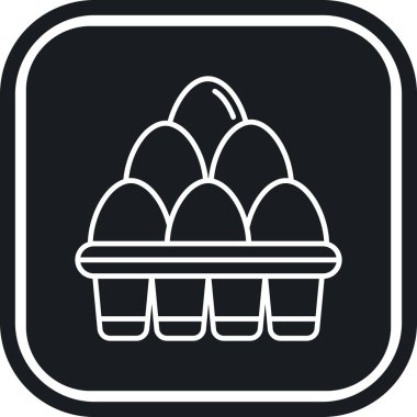 Yumurta ikonu vektör illüstrasyonu