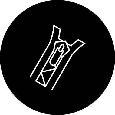 Dairedeki tek bir simgenin vektör illüstrasyonu