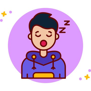 Uykulu adam bir gecede uyuyor.