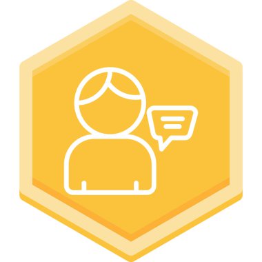 Konuş. Web simgesi basit illüstrasyon