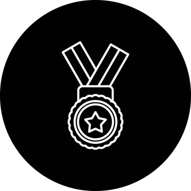 Madalya ikon vektör illüstrasyonu