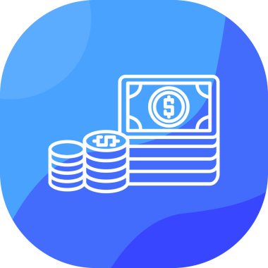 Dolar. Web simgesi basit tasarım