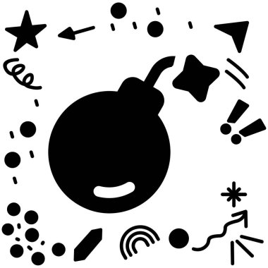 Bomba. Web simgesi basit illüstrasyon