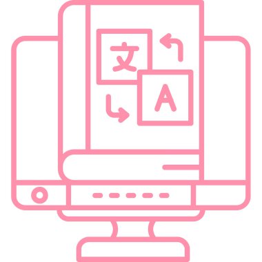 Çevrimiçi Video simgesi, vektör illüstrasyonu