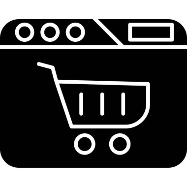 Bir süpermarket simgesinin vektör çizimi