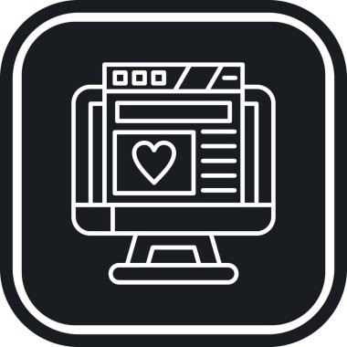 Web sayfası simgesi, basit vektör illüstrasyonu