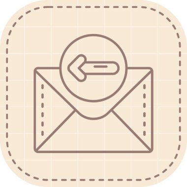 E- posta modern simgesinin vektör illüstrasyonu