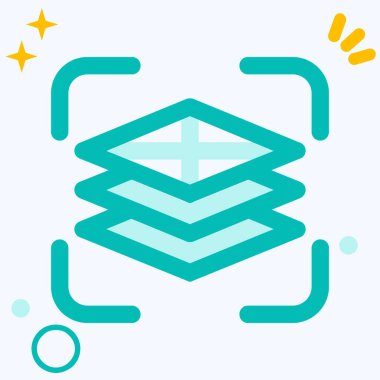 Renk arkaplan üzerinde izole edilmiş ana hatlı bandaj alçı simgesi. Tıbbi alçı yapıştırıcı kumaş çağı, esnek kumaş bandajı. vektör.