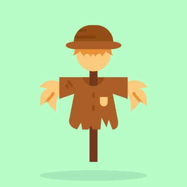 çiftçi düz ikon vektör illüstrasyonu