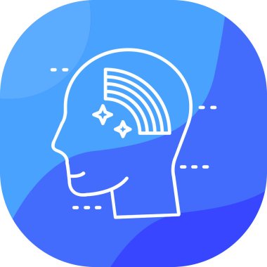 baş düşünme simgesi tasarım vektörü