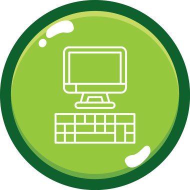 Bilgisayar. Web simgesi basit illüstrasyon