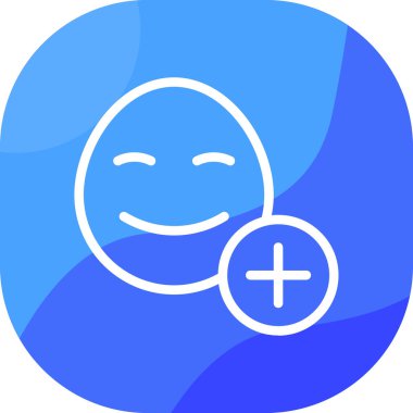 Gülümse. Web simgesi basit illüstrasyon