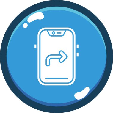 Cep telefonu. Web simgesi basit illüstrasyon