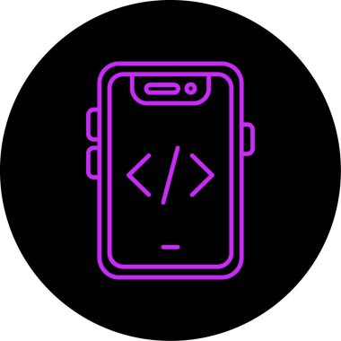 Mobil Vektör Kabartma Simgesi Tasarımı