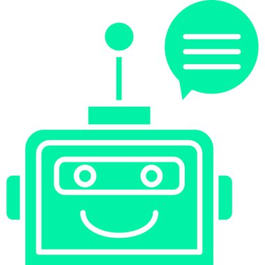 robot. Web simgesi basit illüstrasyon