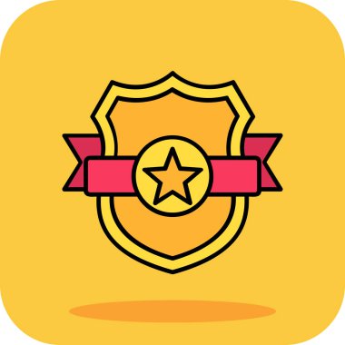 Bir kalkan simgesinin vektör illüstrasyonu