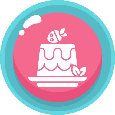 Bir pasta simgesinin vektör illüstrasyonu