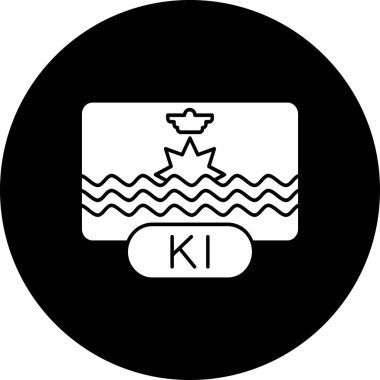 Denizde bir su damlasının simgesi