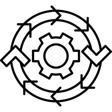 dişli simgesi vektör illüstrasyonu