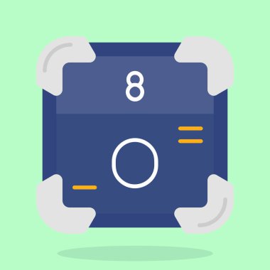 Düz stilde sekiz numaralı simge.