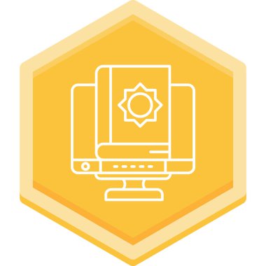 Dizüstü bilgisayar simgesi vektör çizimi