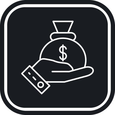 Para için. Web simgesi basit illüstrasyon