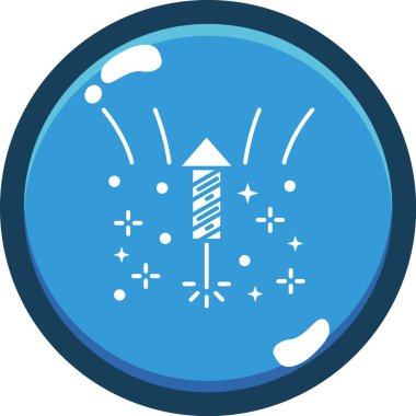 Havai fişek simgesi işaret vektörü çizimi