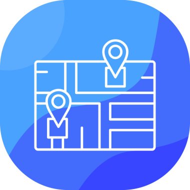 harita konumu ikon vektör illüstrasyonu