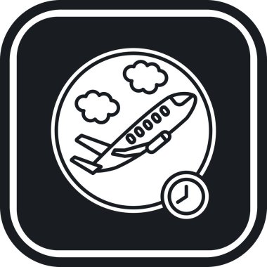 Uçak seyahat etmek simge vektör çizim